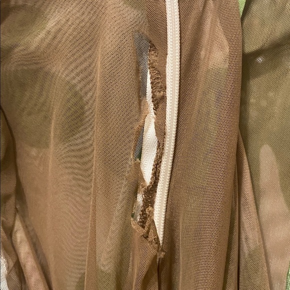 Simon Miller Tangier Printed Mesh Midi Dress in Green Seashell Flora Size XS - Picture 14 of 15